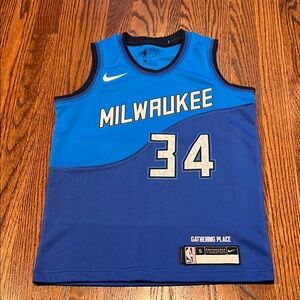 Nike Blue Milwaukee Antetokounmpo Basketball Jersey Icon Edition